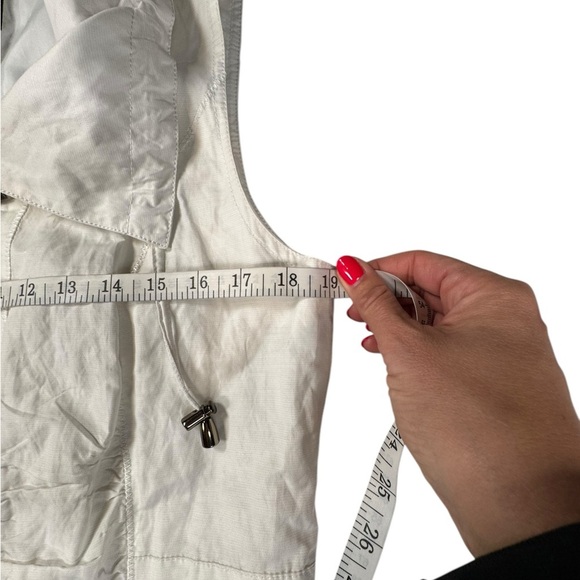 TRIBAL White Sleeveless Utility Vest 10 Lightweight Zip-Up Layering Jacket F141 - Picture 7 of 8